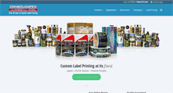 Desktop Screenshot of consolidatedlabel.com